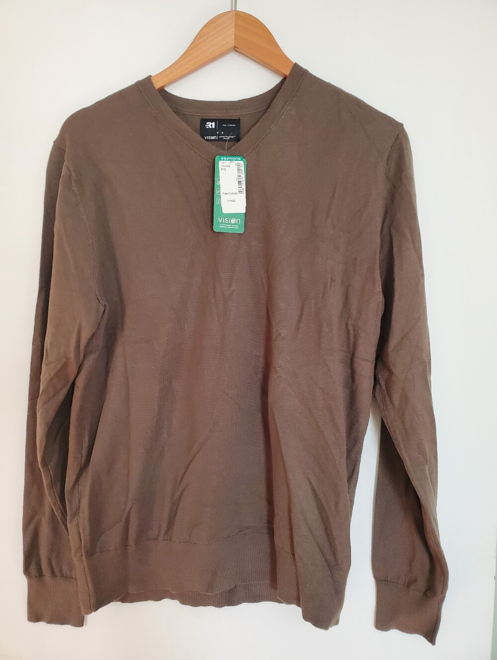 Simons Olive GREEN V-neck Sweater